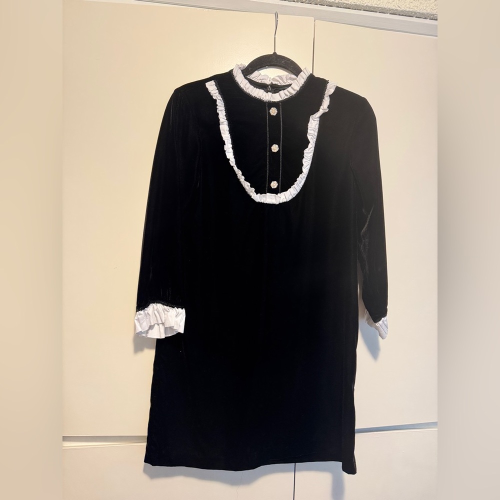 Zara Black velvet Mini Dress